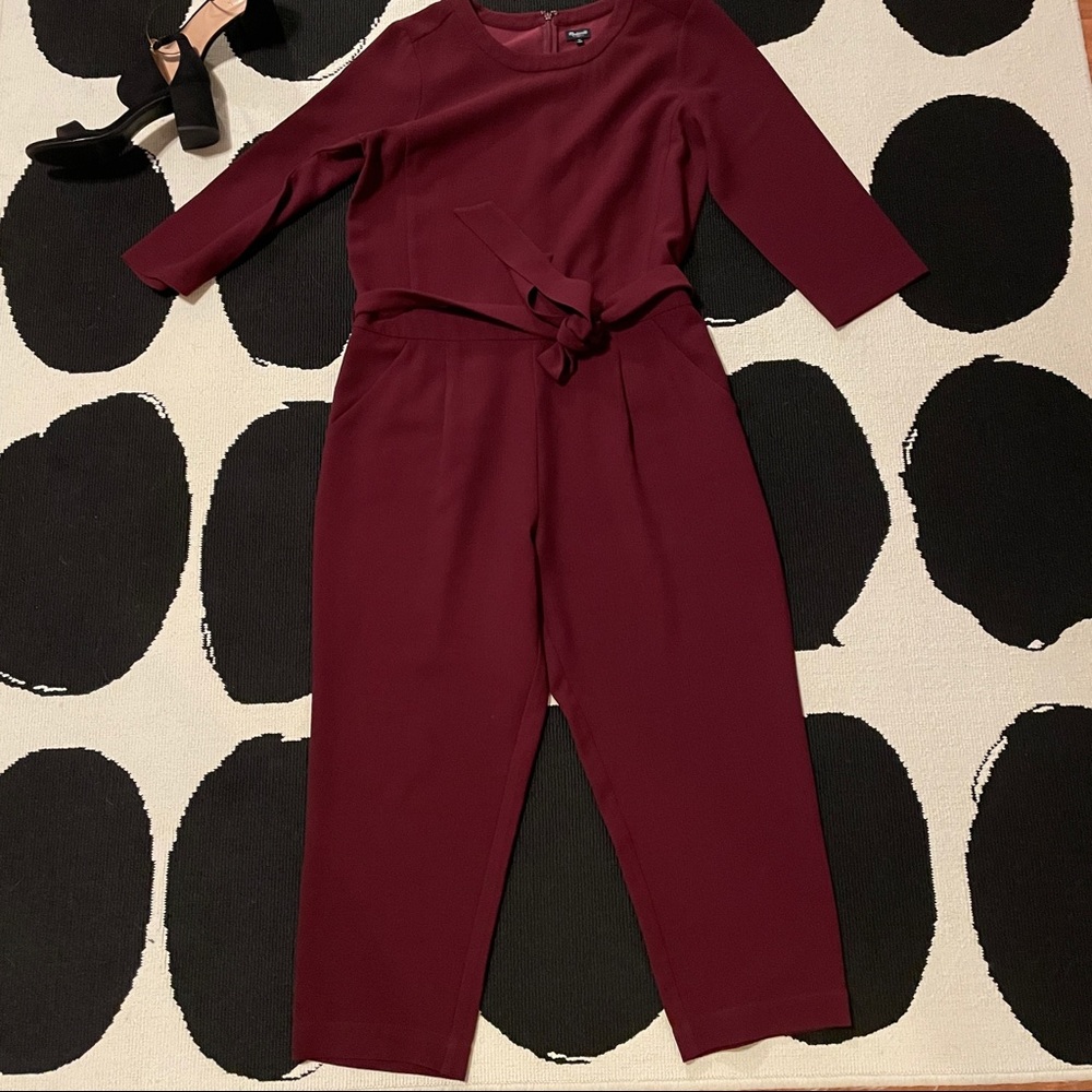 Madewell Sloan cropped jumpsuit EUC size 12